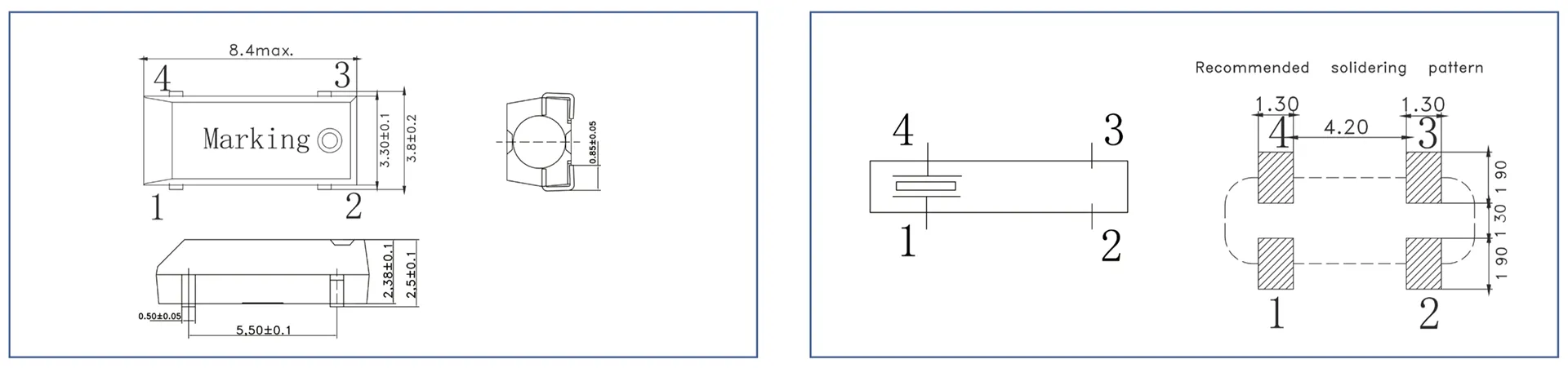 Dimensions of SF-8038