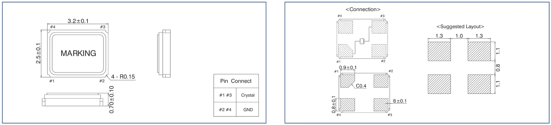 Dimensions of SX-3225