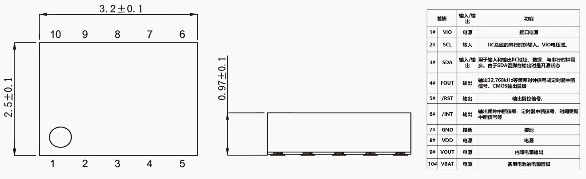 Dimensions of TE8130