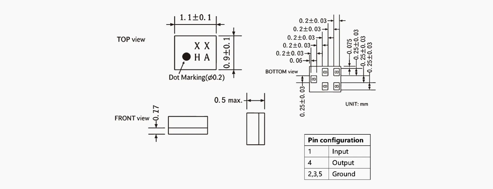 Dimensions of 1109